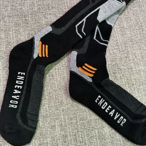 Endeavor Unisex Surplus Socks Medium M Black Geeky New NWT
